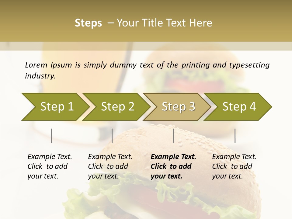 Unhealthy American Dinner PowerPoint Template