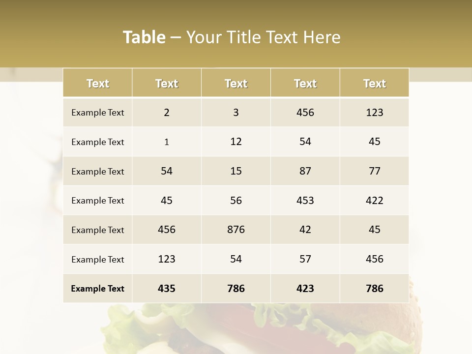 Unhealthy American Dinner PowerPoint Template