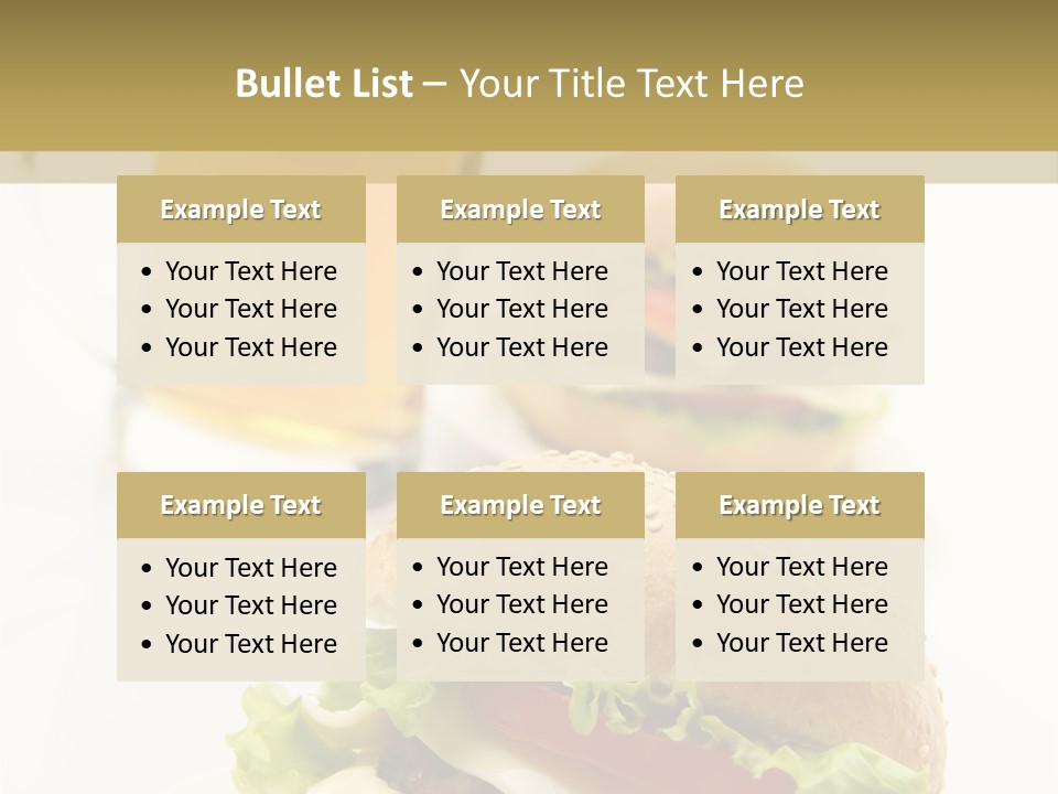 Unhealthy American Dinner PowerPoint Template