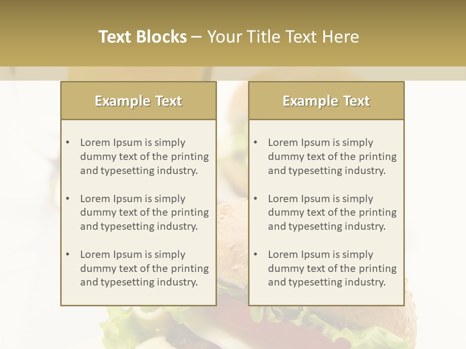 Unhealthy American Dinner PowerPoint Template
