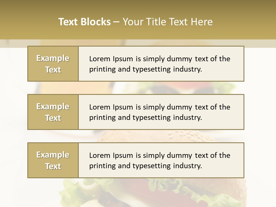 Unhealthy American Dinner PowerPoint Template