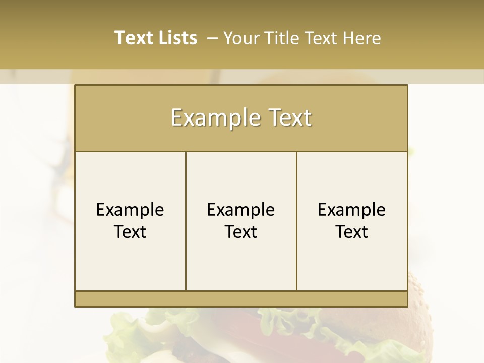 Unhealthy American Dinner PowerPoint Template
