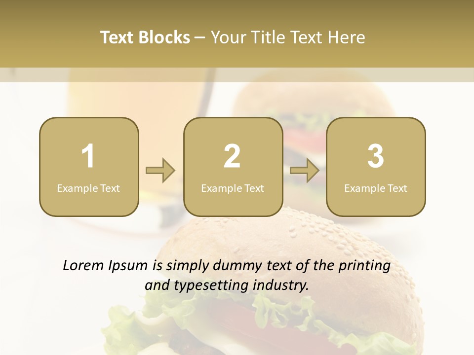 Unhealthy American Dinner PowerPoint Template
