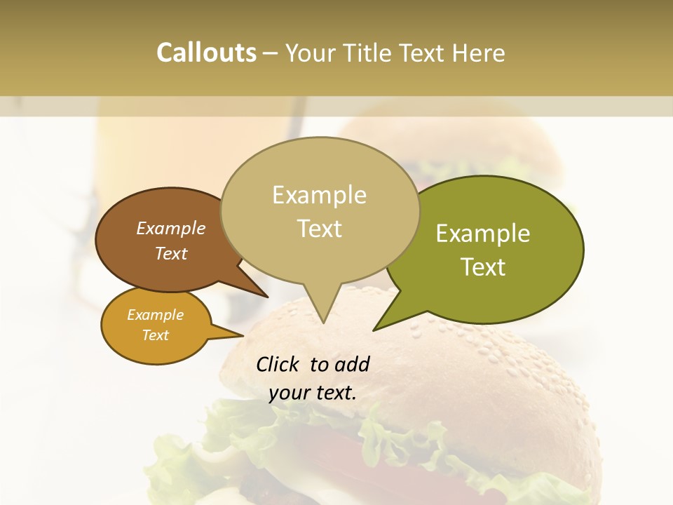 Unhealthy American Dinner PowerPoint Template