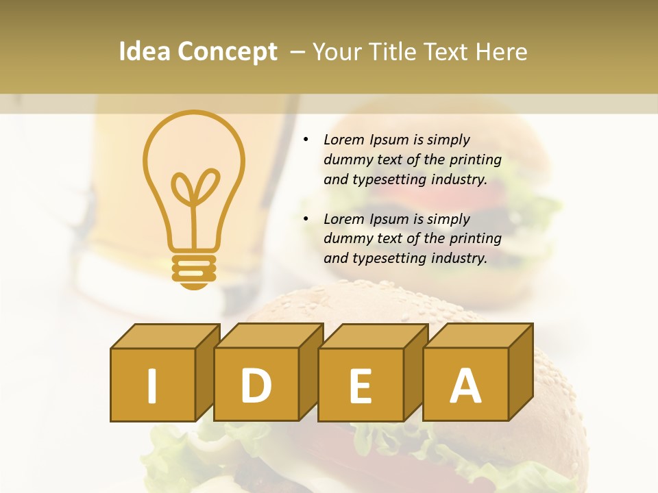 Unhealthy American Dinner PowerPoint Template