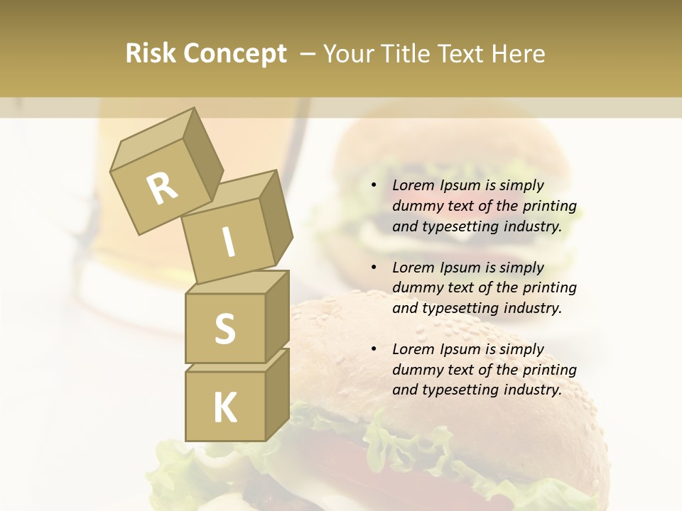 Unhealthy American Dinner PowerPoint Template