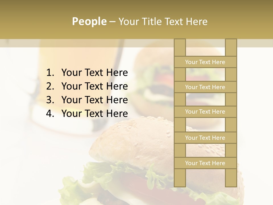 Unhealthy American Dinner PowerPoint Template
