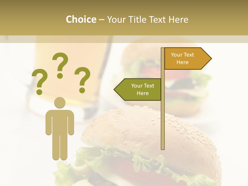 Unhealthy American Dinner PowerPoint Template