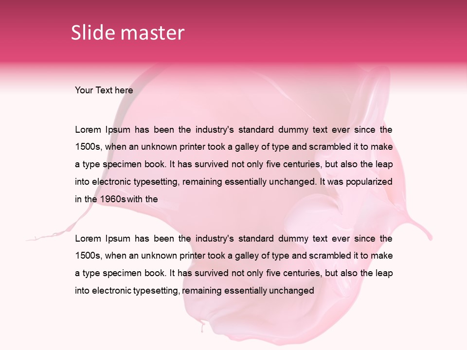 White Abstract Paintbrush PowerPoint Template