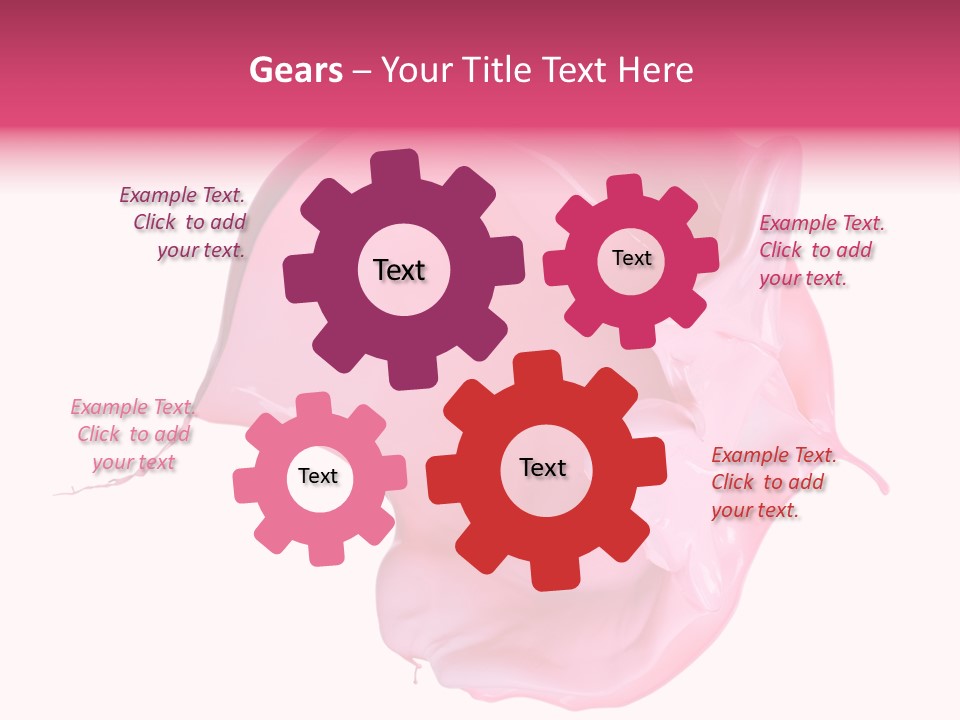 White Abstract Paintbrush PowerPoint Template