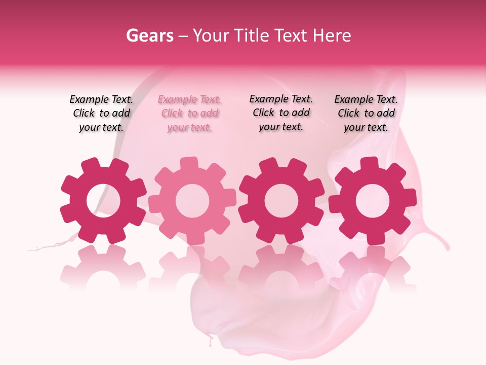 White Abstract Paintbrush PowerPoint Template