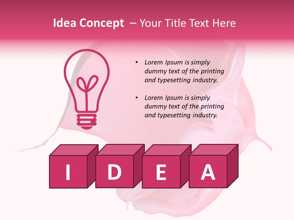 White Abstract Paintbrush PowerPoint Template