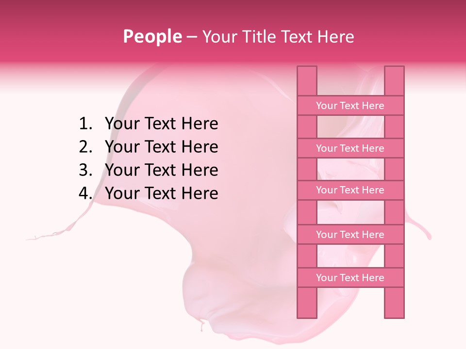 White Abstract Paintbrush PowerPoint Template