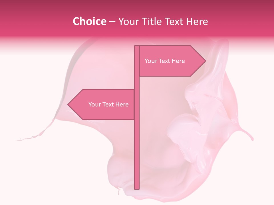 White Abstract Paintbrush PowerPoint Template