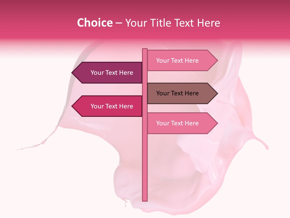 White Abstract Paintbrush PowerPoint Template