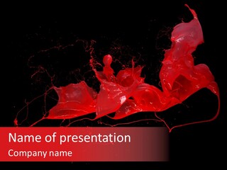 Black Hand Brush PowerPoint Template