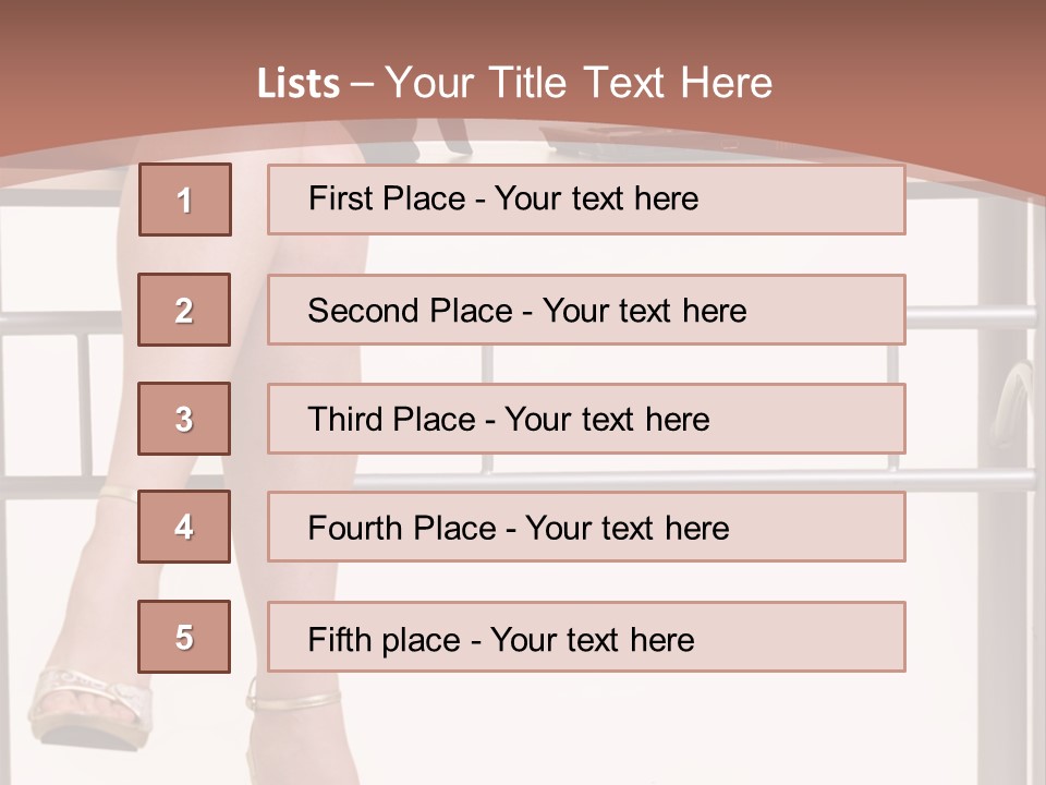 A Woman Sitting On A Desk Using A Laptop Computer PowerPoint Template