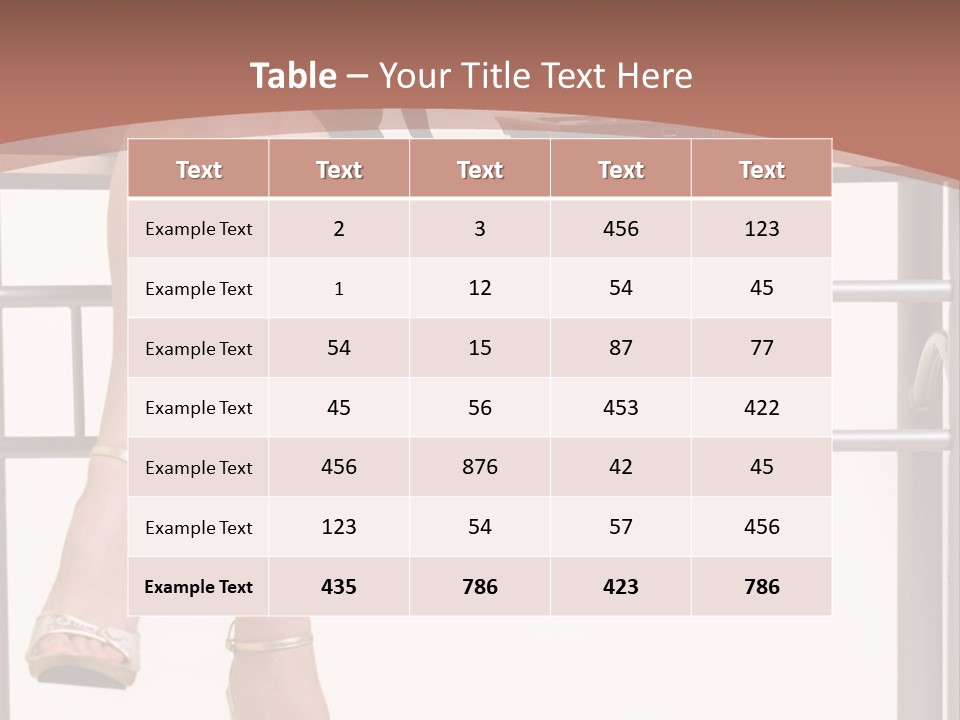 A Woman Sitting On A Desk Using A Laptop Computer PowerPoint Template