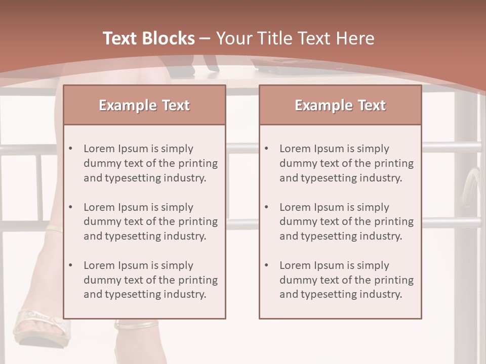 A Woman Sitting On A Desk Using A Laptop Computer PowerPoint Template
