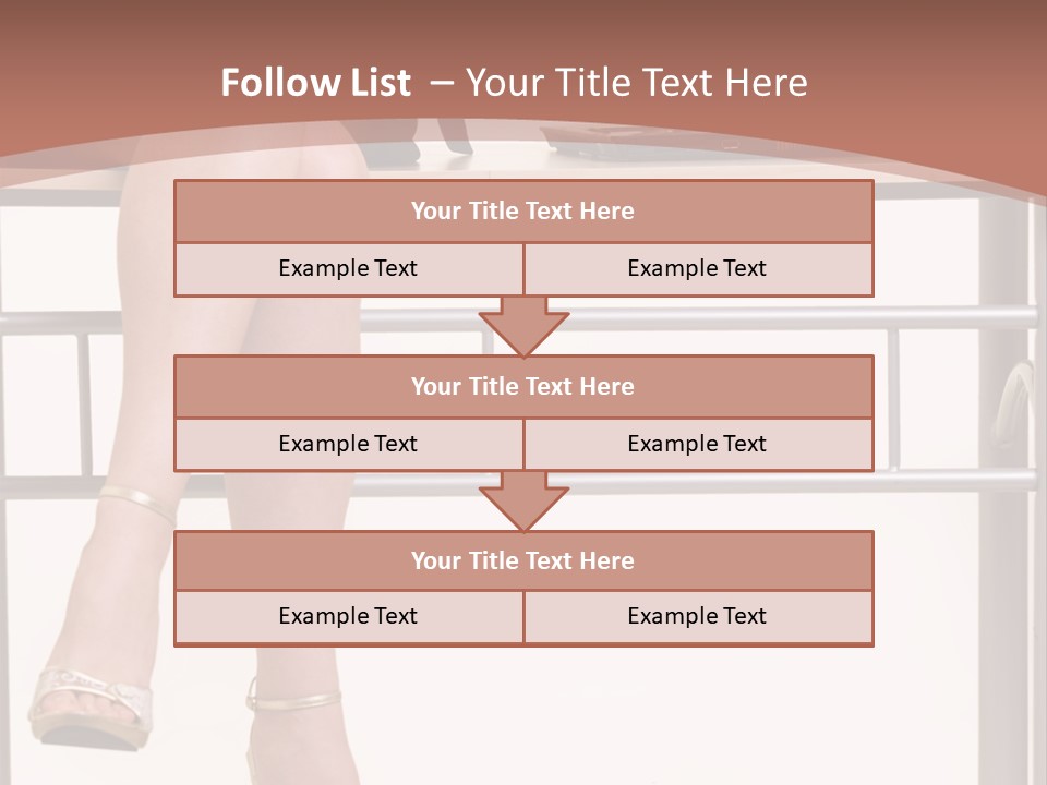 A Woman Sitting On A Desk Using A Laptop Computer PowerPoint Template