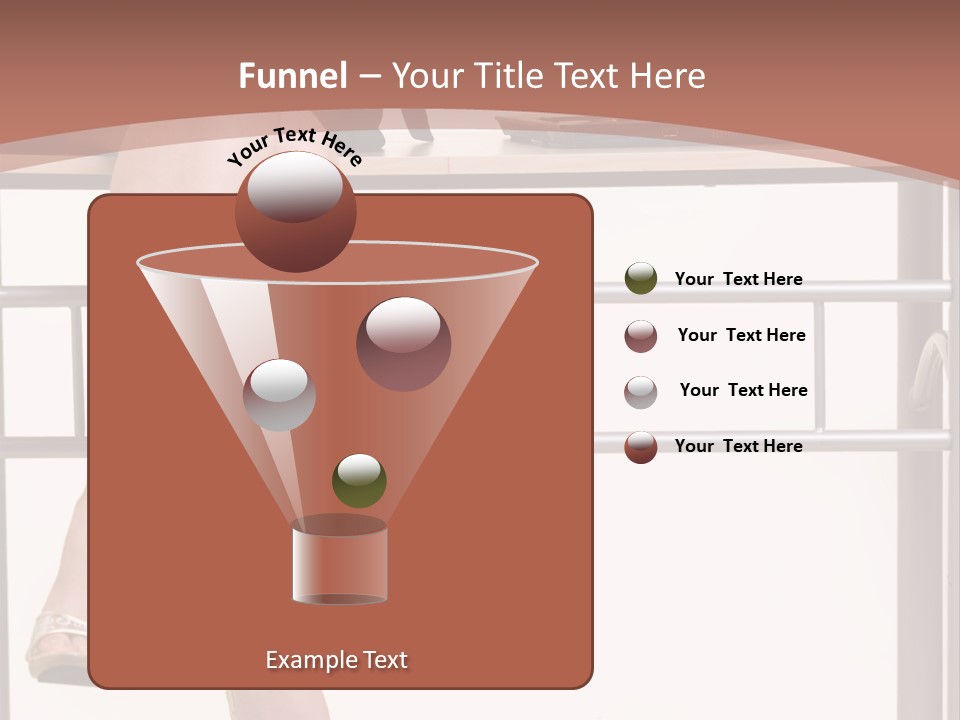 A Woman Sitting On A Desk Using A Laptop Computer PowerPoint Template
