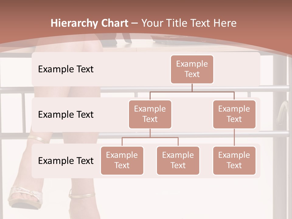 A Woman Sitting On A Desk Using A Laptop Computer PowerPoint Template