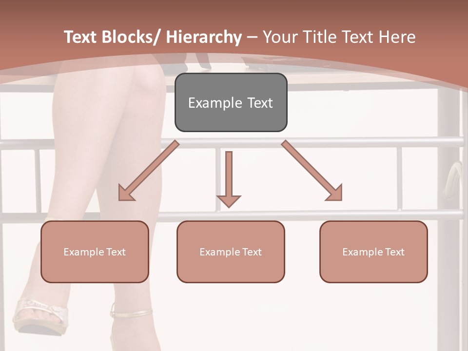 A Woman Sitting On A Desk Using A Laptop Computer PowerPoint Template