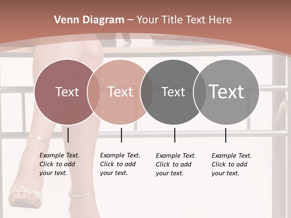 A Woman Sitting On A Desk Using A Laptop Computer PowerPoint Template