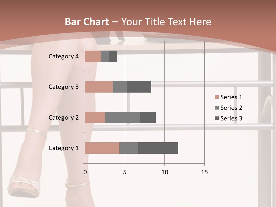 A Woman Sitting On A Desk Using A Laptop Computer PowerPoint Template