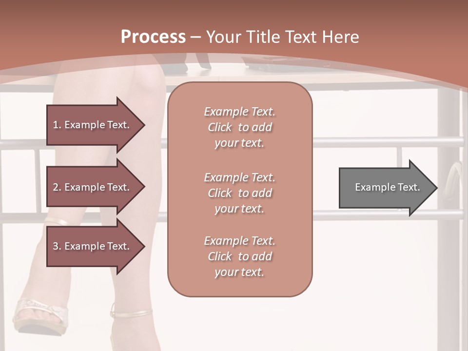 A Woman Sitting On A Desk Using A Laptop Computer PowerPoint Template