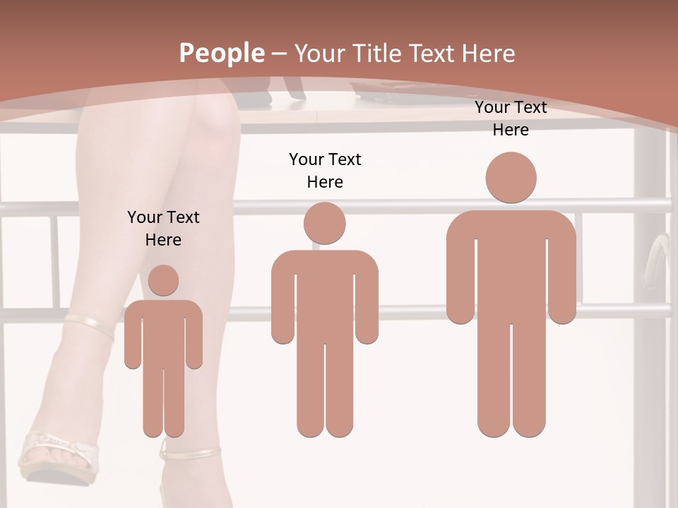 A Woman Sitting On A Desk Using A Laptop Computer PowerPoint Template