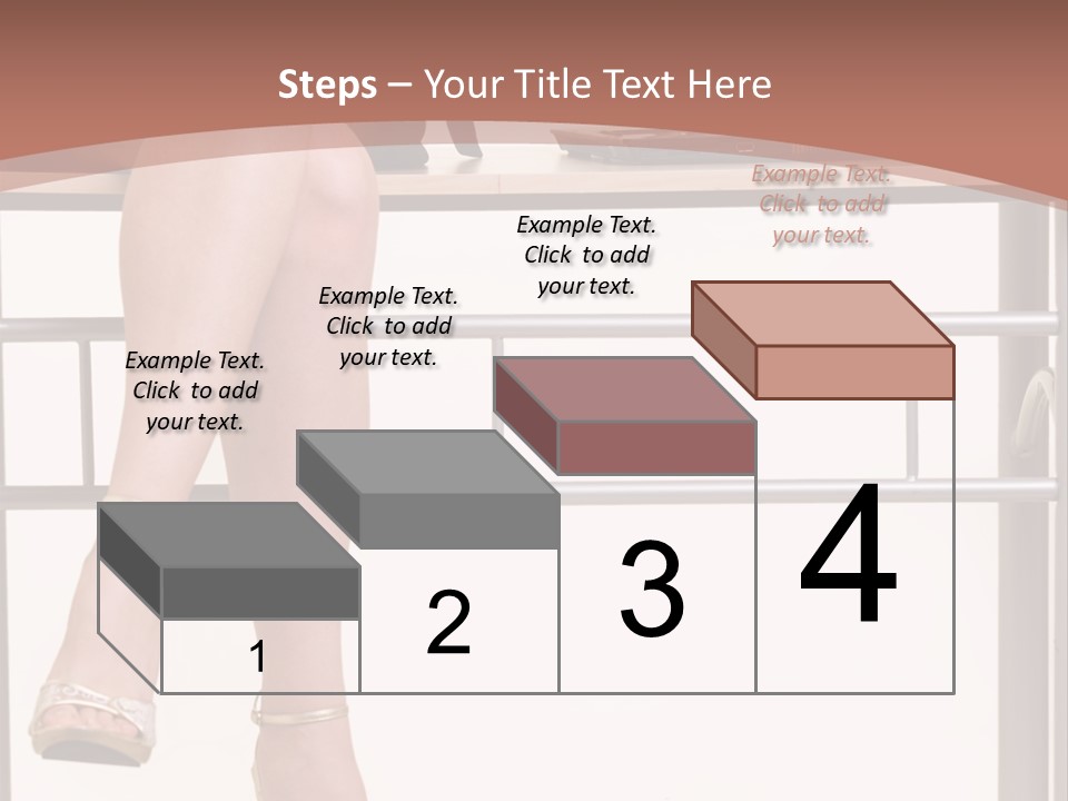 A Woman Sitting On A Desk Using A Laptop Computer PowerPoint Template