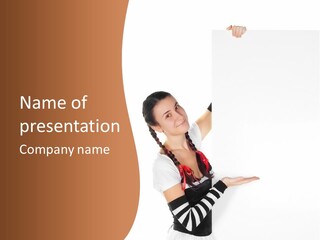 Bavarian Girl Waitress PowerPoint Template