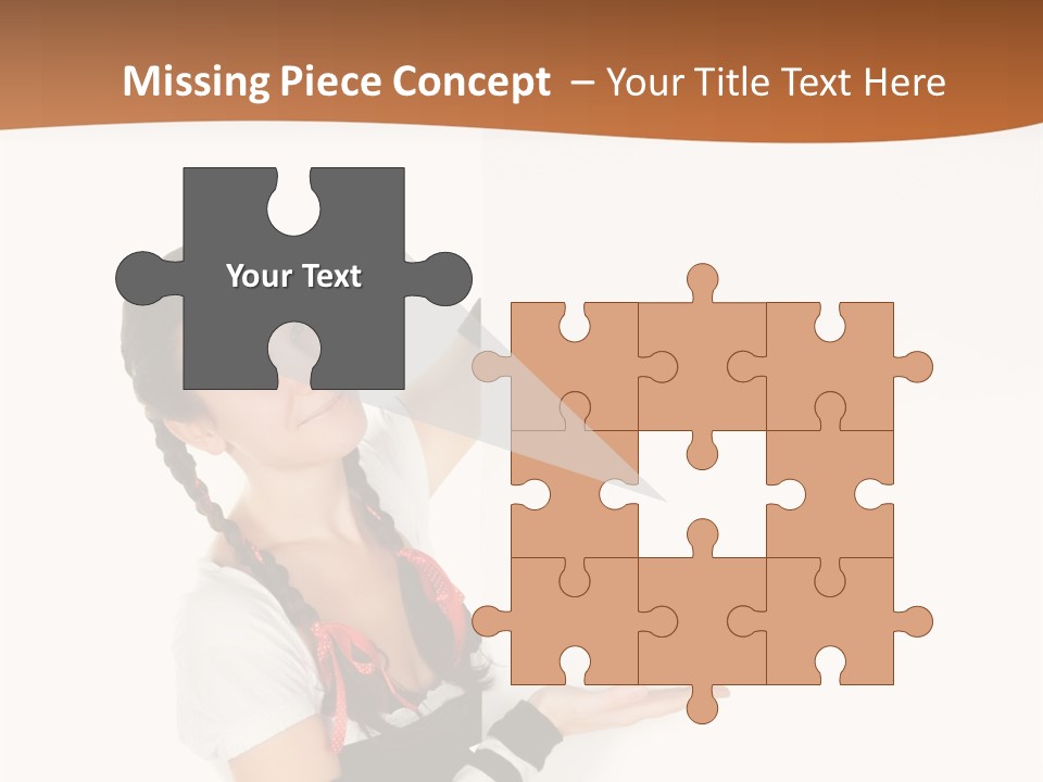 Bavarian Girl Waitress PowerPoint Template