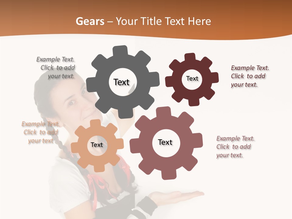 Bavarian Girl Waitress PowerPoint Template