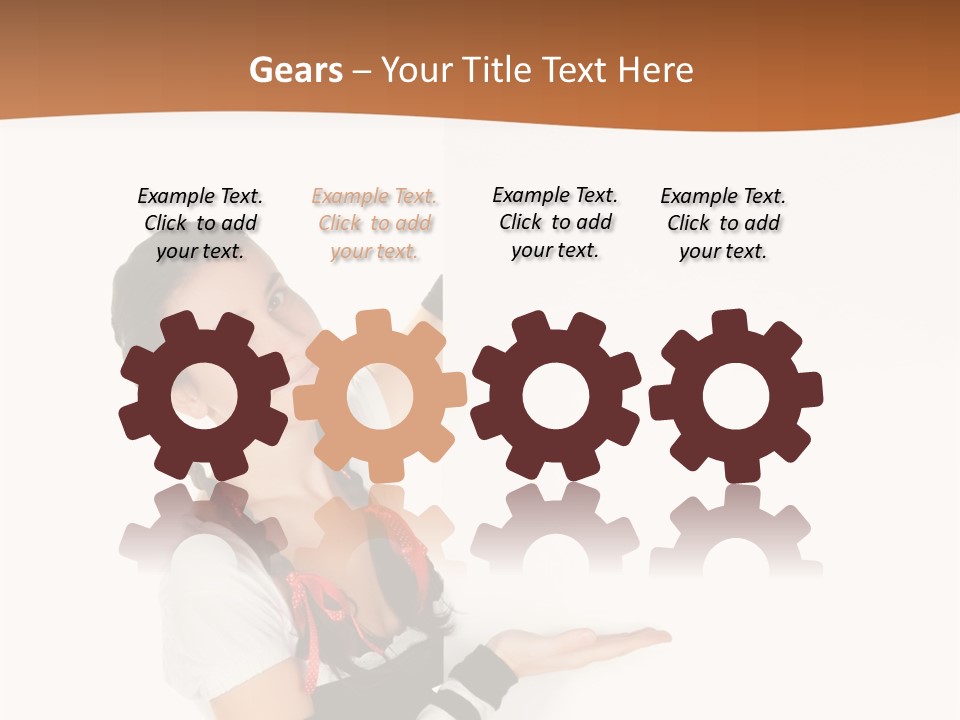 Bavarian Girl Waitress PowerPoint Template