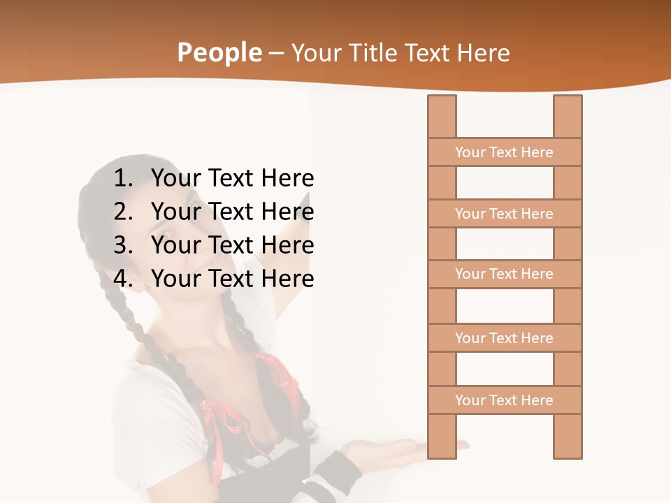 Bavarian Girl Waitress PowerPoint Template