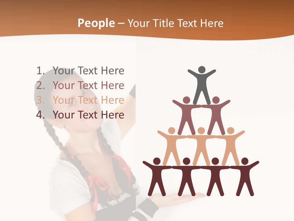 Bavarian Girl Waitress PowerPoint Template