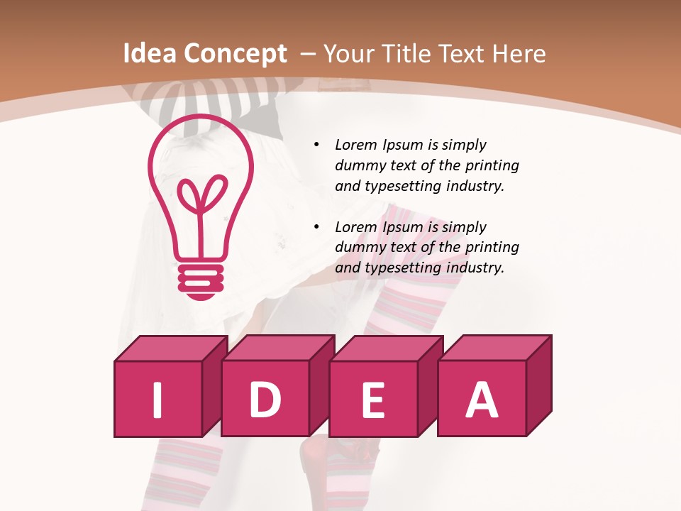 Lady Irish Costume PowerPoint Template