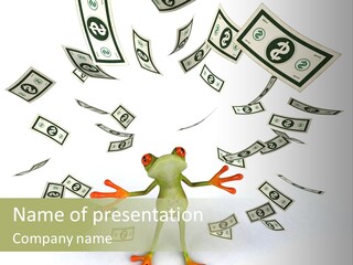 Amazonian Dollar Aqua PowerPoint Template