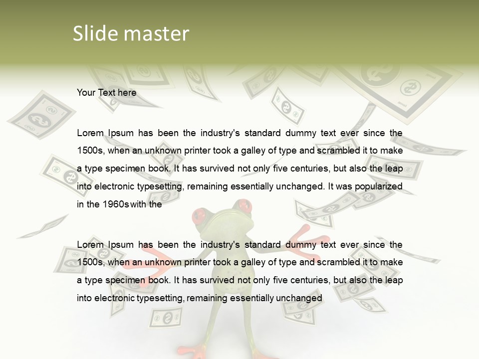 Amazonian Dollar Aqua PowerPoint Template