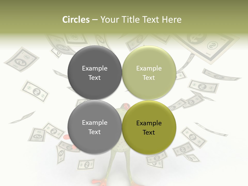 Amazonian Dollar Aqua PowerPoint Template