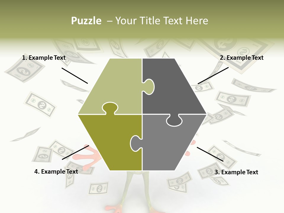 Amazonian Dollar Aqua PowerPoint Template