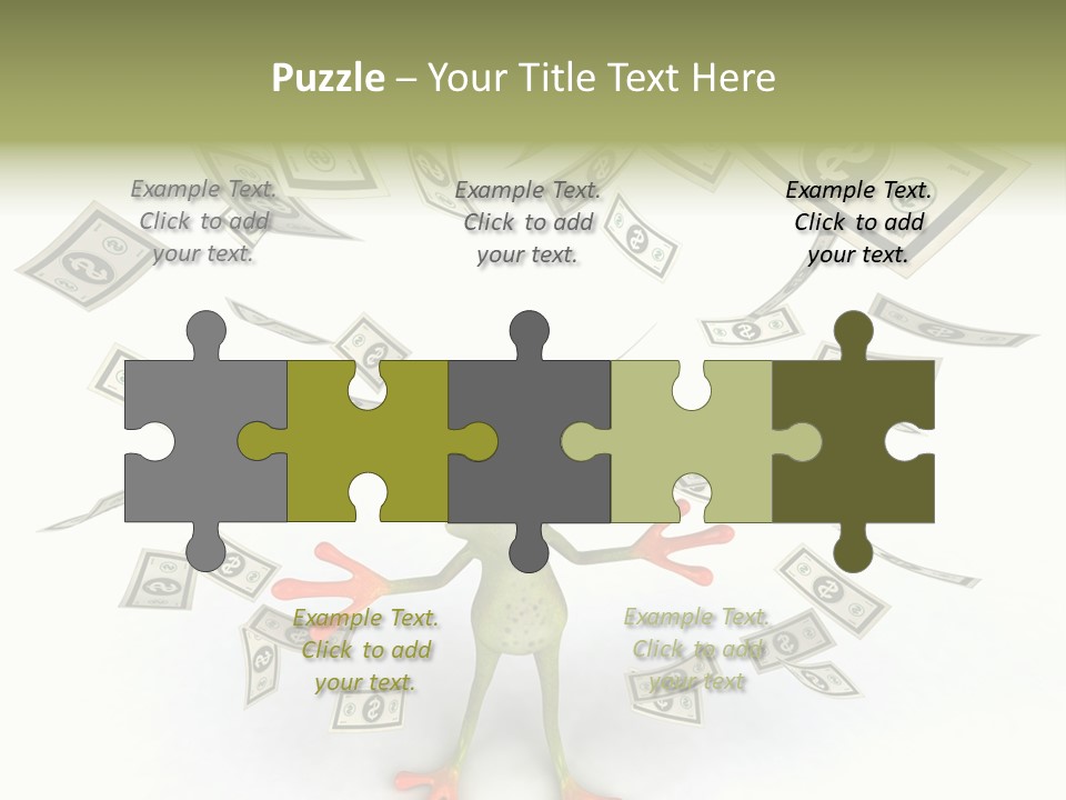 Amazonian Dollar Aqua PowerPoint Template
