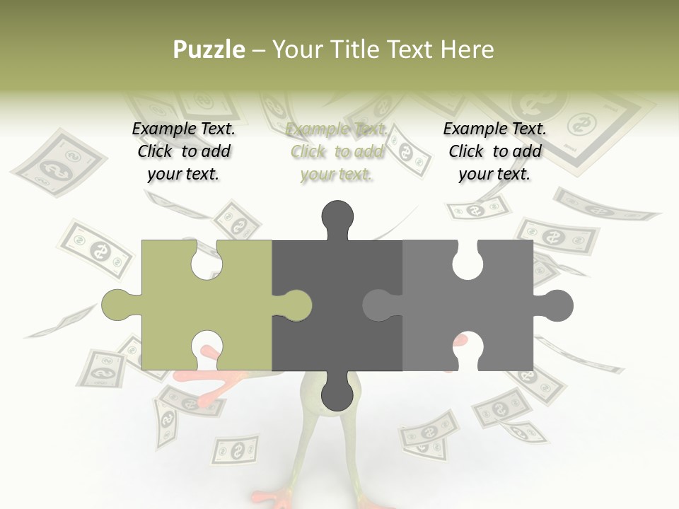 Amazonian Dollar Aqua PowerPoint Template