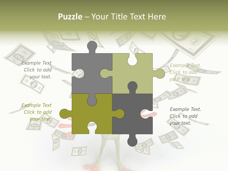 Amazonian Dollar Aqua PowerPoint Template