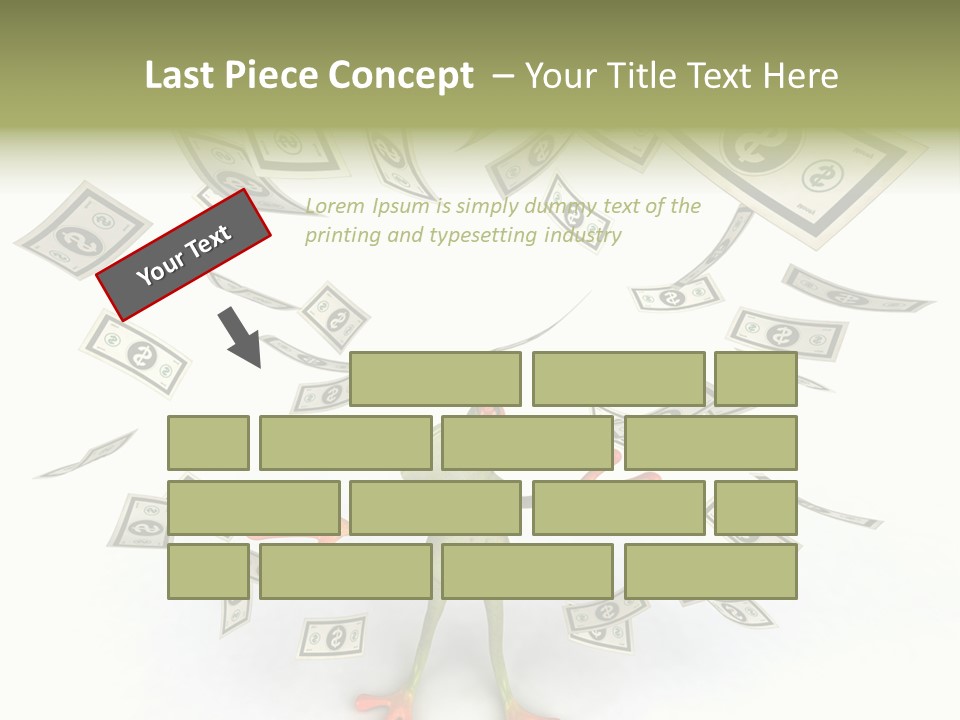 Amazonian Dollar Aqua PowerPoint Template