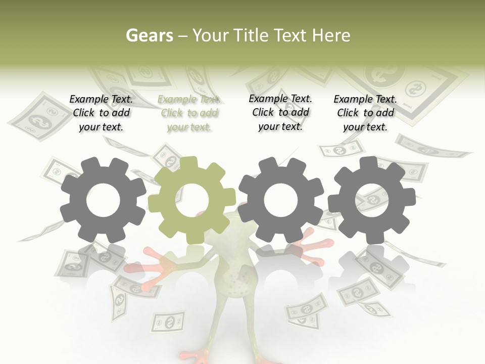 Amazonian Dollar Aqua PowerPoint Template