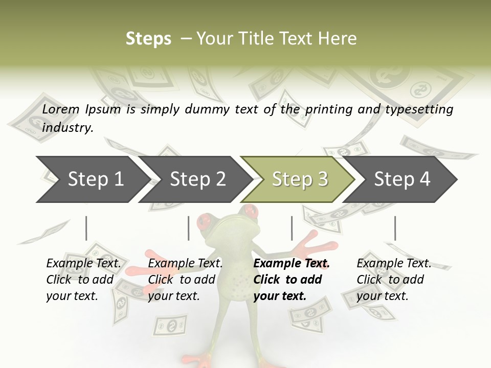 Amazonian Dollar Aqua PowerPoint Template