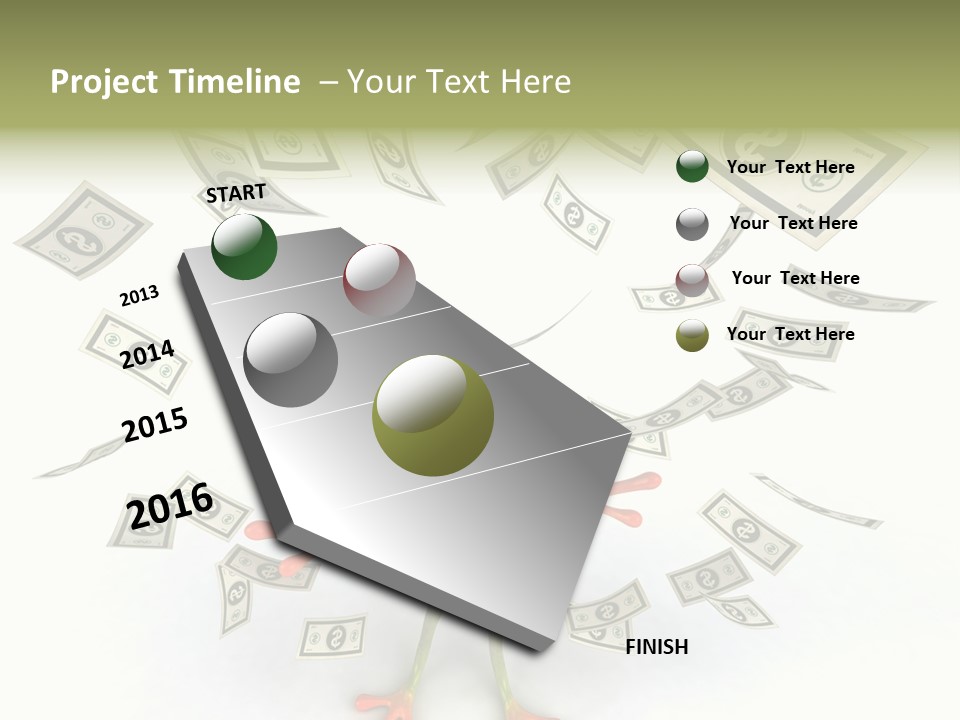 Amazonian Dollar Aqua PowerPoint Template